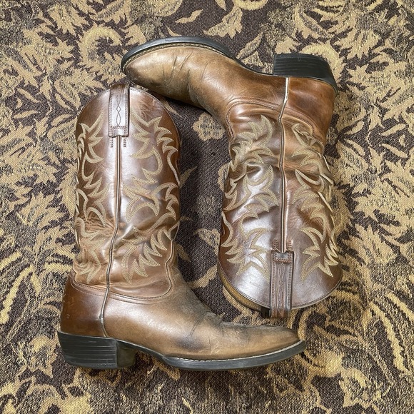 Ariat Heritage 10002204 Mens 9.5 Western Boots Brown Leather Pull On - Picture 1 of 13